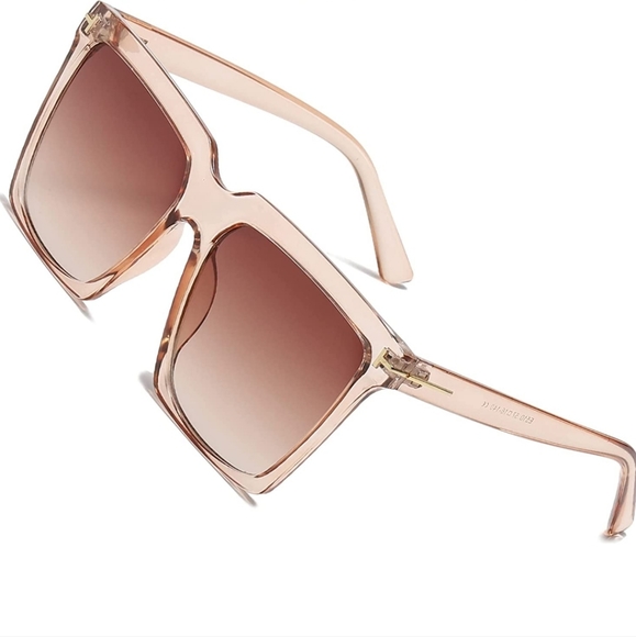Beige Gradient Acetate Frame Sunglasses